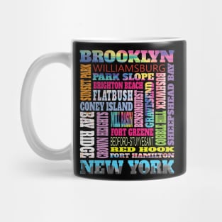 Brooklyn New York Neighborhoods Skyline Bklyn Pride Gifts Mug